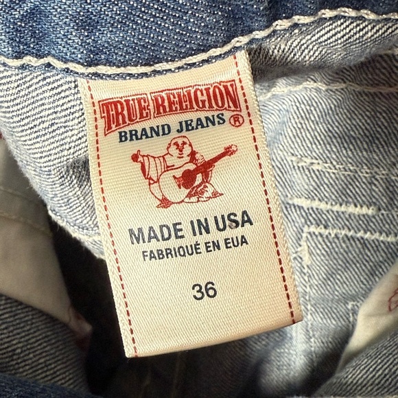 True Religion Fashion For The Senses Ricky Flap Straight Mens Sz 36 Med. Wash - Picture 2 of 9